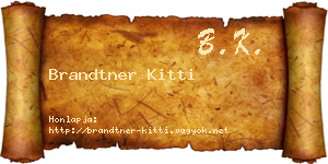 Brandtner Kitti névjegykártya